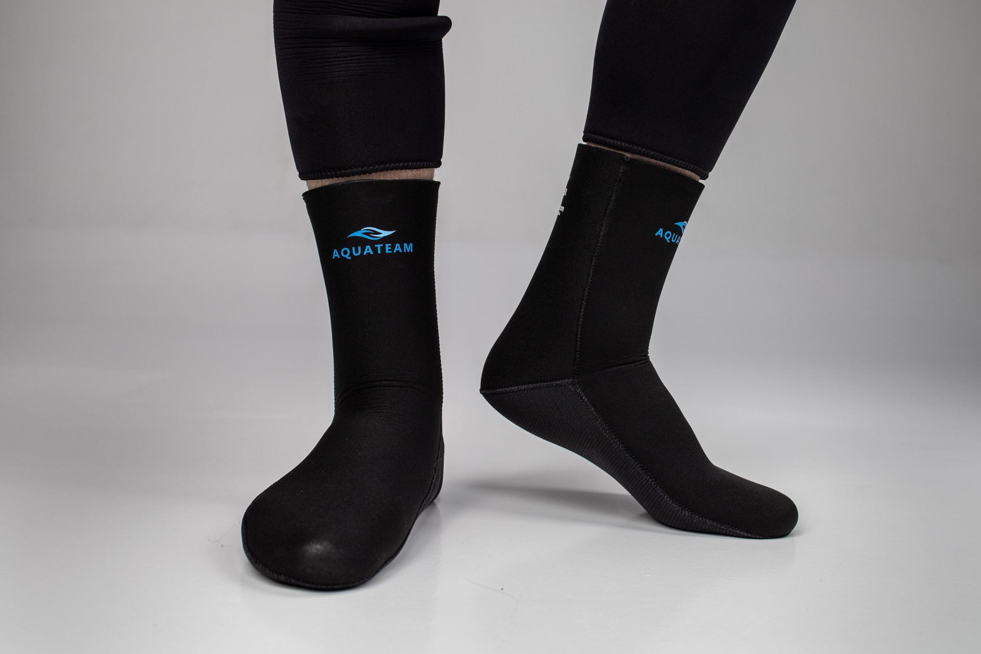 Носки неопреновые Aquateam нейлон/открытая пора 10mm